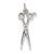 14k White Gold Scissors Charm hide-image