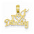 14k Gold I Heart Dancing w/Dancer Pendant, Pendants for Necklace