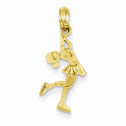 14k Gold Ice Skater Pendant, Pendants for Necklace