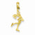 14k Gold Ice Skater Pendant, Pendants for Necklace