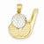 14k Gold and Rhodium Golf pendant, Classy Pendants for Necklace