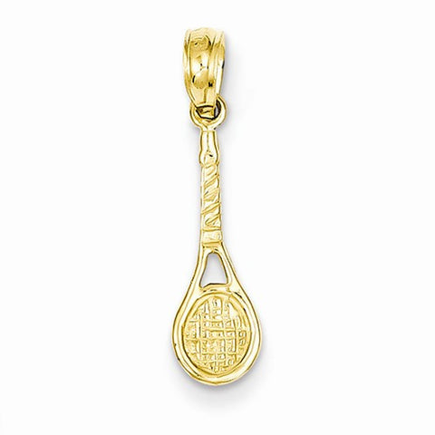 14k Gold Tennis Racquet pendant, Appealing Pendants for Necklace