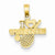 14k Gold I Heart Tennis Pendant, Pendants for Necklace