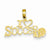 14k Gold I Heart Soccer w/Soccer Ball Pendant, Pendants for Necklace