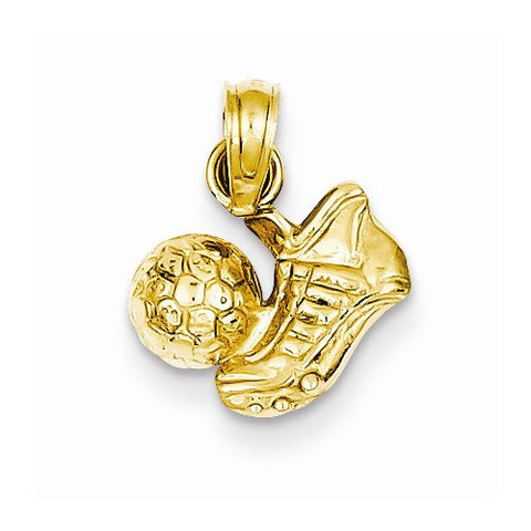 14k Gold Soccer Ball w/Shoe Pendant, Pendants for Necklace