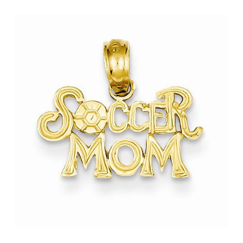 14k Gold Soccer Mom Pendant, Pendants for Necklace