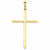 14k Gold 3-D Polished Hollow Cross pendant, Gorgeous Pendants for Necklace