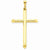 14k Gold 3-D Polished Hollow Cross pendant, Alluring Pendants for Necklace