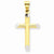 14k Gold w/Rhodium 3-D Hollow Cross pendant, Dazzling Pendants for Necklace