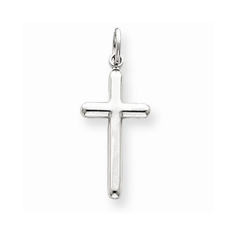 14k White Gold Cross Pendant, Lovely Pendants for Necklace