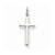 14k White Gold Cross Pendant, Lovely Pendants for Necklace