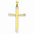 14k Gold w/Rhodium 3-D Hollow Cross pendant, Exquisite Pendants for Necklace