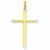 14k Gold Two-tone Diamond-cut Cross pendant, Fine Pendants for Necklace