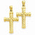 14k Gold Reversible Diamond-cut Cross pendant, Pretty Pendants for Necklace