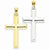 14k Gold w/Rhodium Reversible Cross pendant, Stylish Pendants for Necklace