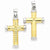 14k Gold w/Rhodium Reversible Cross pendant, Classy Pendants for Necklace