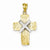 14k Gold Two-tone Diamond-cut Cross pendant, Appealing Pendants for Necklace