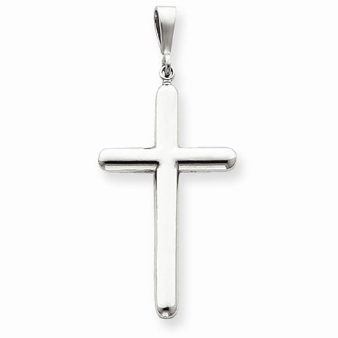 14k White Gold Cross Pendant, Alluring Pendants for Necklace