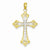14k Gold w/Rhodium Diamond-cut Cross Pendant, Adorable Pendants for Necklace