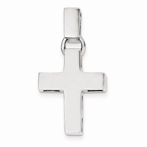 14k White Gold Modern Cross Pendant, Pendants for Necklace