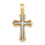 14k Gold Two-tone Solid Cross pendant, Beautiful Pendants for Necklace