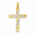 14k Gold & Rhodium Latin Cross Pendant, Pendants for Necklace