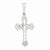14k White Gold Budded Cross pendant, Delightful Pendants for Necklace
