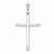 14k White Gold Polished Hollow Cross Pendant, Pendants for Necklace