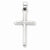 14k White Gold Hollow Cross Pendant, Lovely Pendants for Necklace