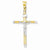 14k Gold Two-tone & Rhodium INRI Crucifix pendant, Stylish Pendants for Necklace