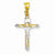 14k Gold Two-tone & Rhodium INRI Crucifix pendant, Classy Pendants for Necklace
