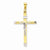 14k Gold Two-tone & Rhodium INRI Crucifix pendant, Alluring Pendants for Necklace