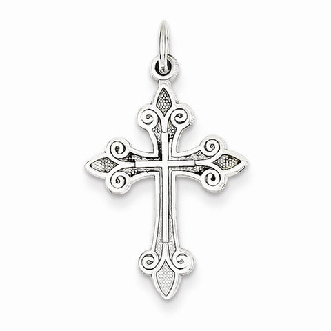 14k White Gold Cross Pendant, Dazzling Pendants for Necklace