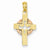 14k Gold Two-tone Dove Cross pendant, Gorgeous Pendants for Necklace