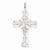 14k White Gold Latin Cross Pendant, Pretty Pendants for Necklace