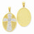14k Gold w/Rhodium Serenity Cross Pendant, Pendants for Necklace