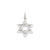 Jewish Star Charm in 14k White Gold