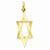 14k Gold Elongated Star of David Pendant, Pendants for Necklace