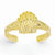 14k Yellow Gold Diamond-cut Scallop Shell Toe Ring