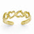 14k Yellow Gold Heart Toe Ring