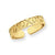 14k Yellow Gold X & O Pattern Toe Ring