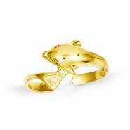 14k Yellow Gold Dolphin Toe Ring