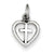 14k White Gold Cross in Heart Charm hide-image