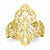 14k Yellow Gold Diamond-Cut Filigree Ring