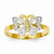 14k Yellow Gold & Rhodium Butterfly Ring