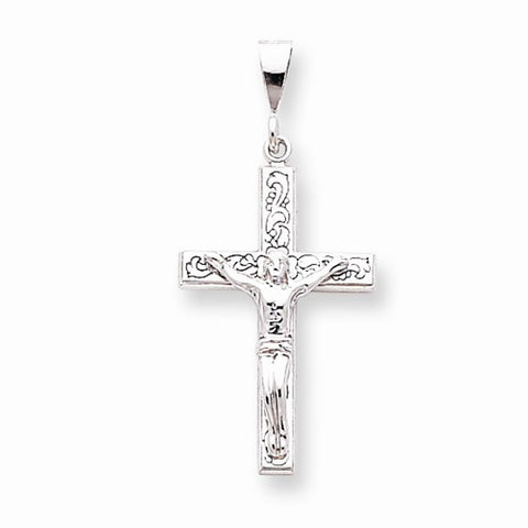 14k White Gold Crucifix pendant, Classy Pendants for Necklace