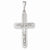 14k White Gold Crucifix Pendant, Alluring Pendants for Necklace