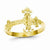 14k Yellow Gold Diamond-Cut Crucifix Ring