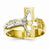 14k Two-tone Crucifix Men's Ring