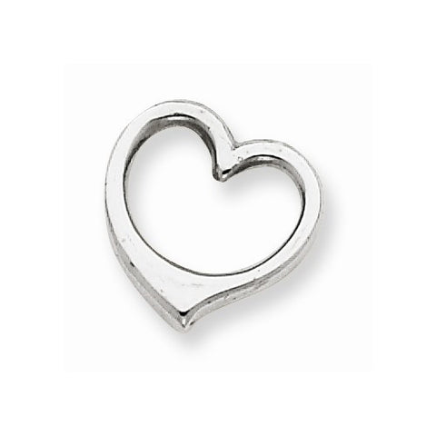 14k White Gold 3-D Floating Heart Pendant, Pendants for Necklace